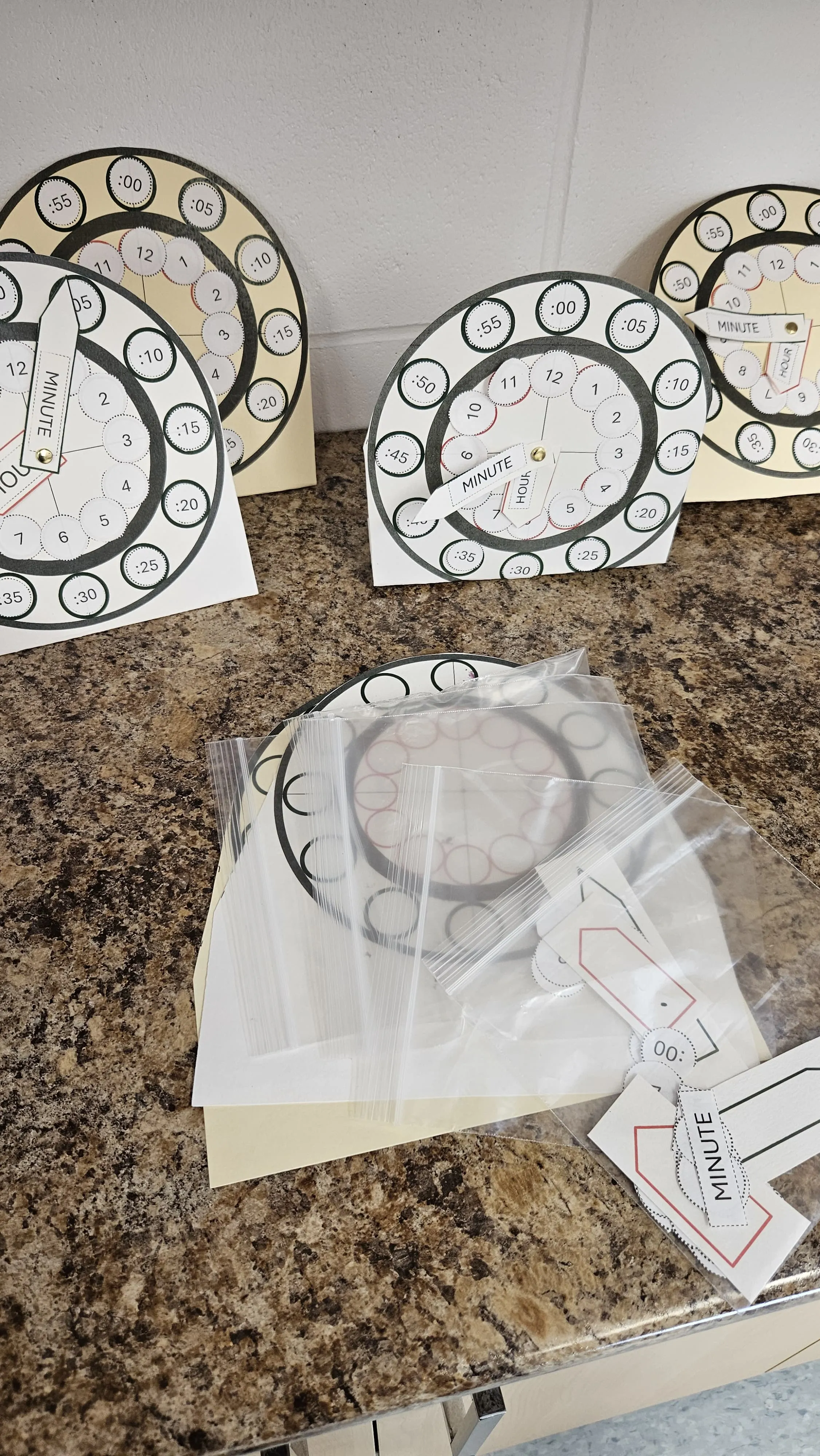 Clock model activity during a math lesson